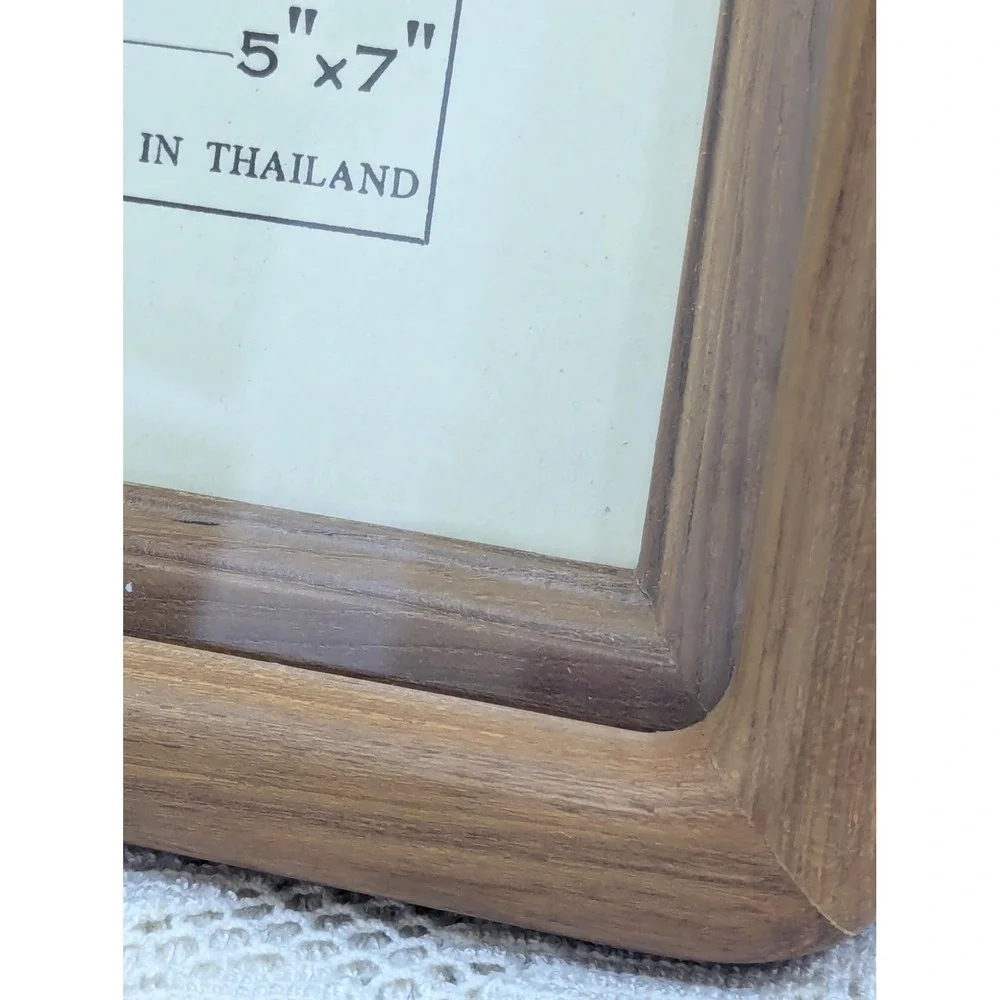 Vintage 5x7 Teak Wood Picture Frame MCM